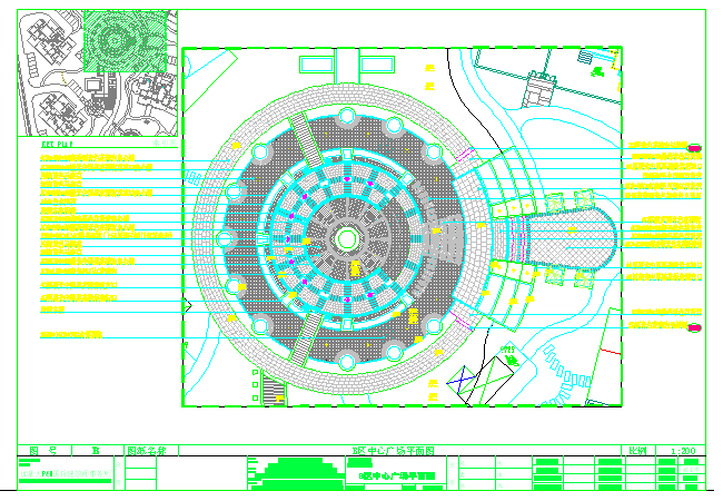 中心广场铺装设计竣工图-景观规划-中国图纸交易网