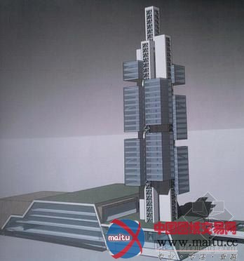 国内首例支撑筒悬挂体系超高建筑