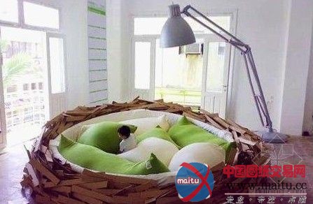 奇乐无穷的儿童卧室鸟巢床