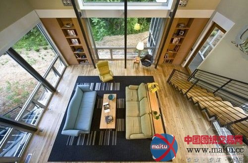 开放客厅 四季风景在我的窗前悬挂