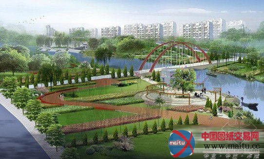 渠格河滨水景观工程计划11月底完工