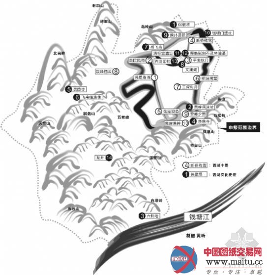 西湖申遗面积4235.76公顷 由6大景观要素组成