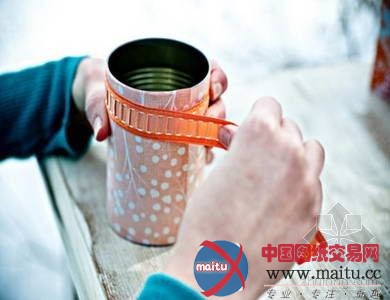 家居装饰DIY 好看的花卉纸包装瓶子