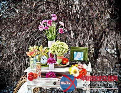 家居装饰DIY 好看的花卉纸包装瓶子