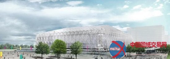 临时性钢架结构建成的伦敦2012年奥运会篮球馆竣工