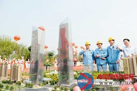 西安260米双子楼开建 创造西安新地标