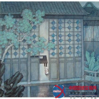 国画山水作品之中国园林 雅俗共赏意境深邃