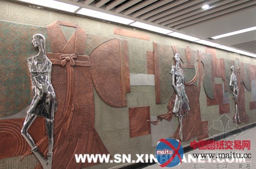 西安地铁二号线文化景观墙