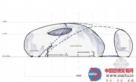 矶崎新设计的日本可移动音乐厅