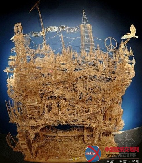 牙签搭成的旧金山街景