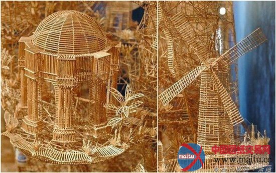 牙签搭成的旧金山街景