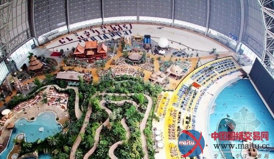 巨大飞机场打造热带岛屿度假胜地