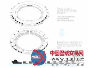 andrea kubna + ondrej lipensky设计的捷克伏尔塔瓦河漂流浴室