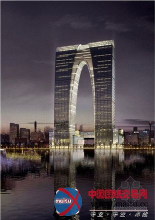 世界最大门形建筑苏州东方之门