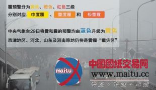 霾预警分为三级 将尽可能提前发布