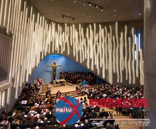 schmidt hammer lassen architects设计的北极光大教堂