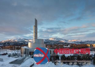 schmidt hammer lassen architects设计的北极光大教堂