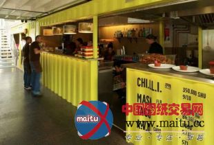 旧物回收英国伦敦集装箱餐厅设计