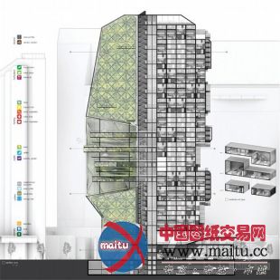 brandon martella设计的圣地亚哥垂直城市农场