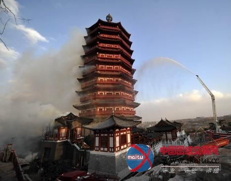 北京园博会主体建筑永定塔失火 开幕前很难修复