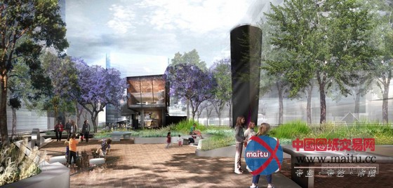 ASPEC的澳大利亚“绿荫广场图书馆”参赛作品