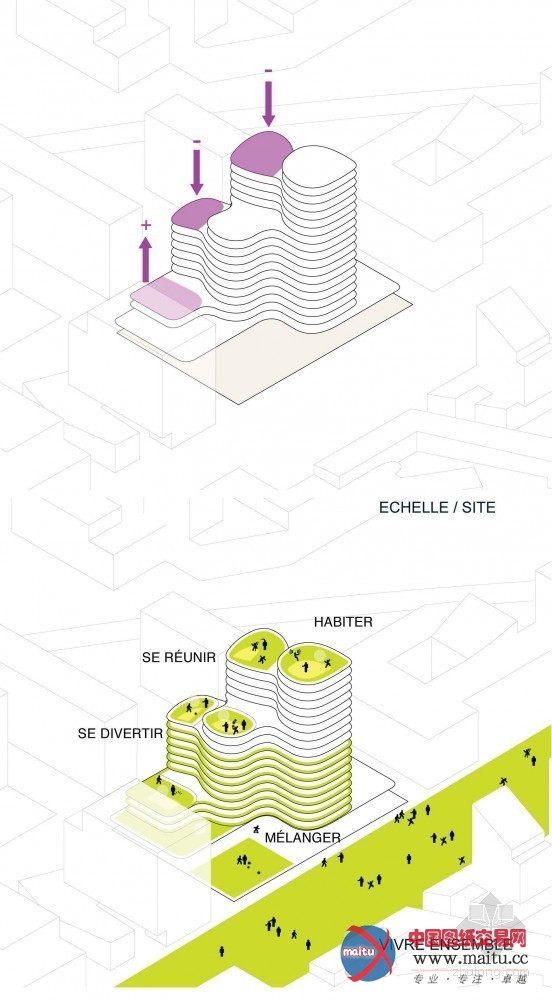 Hamonic + Masson设计的法国南斯公寓住宅