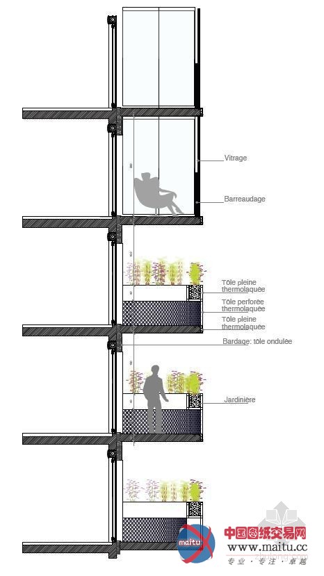 Hamonic + Masson设计的法国南斯公寓住宅