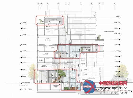 Behnisch设计的美国JFA法学中心