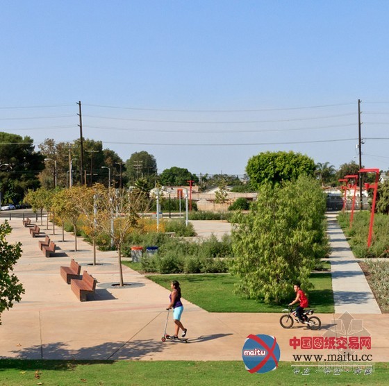 Saskai事务所设计的洛杉矶滨水公园