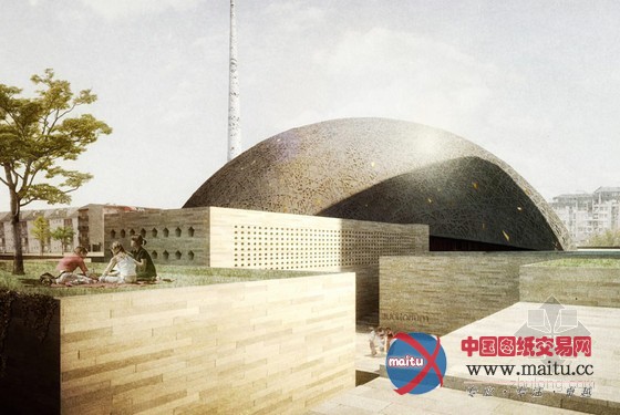 OODA设计的普里什蒂纳中央清真寺竞标方案