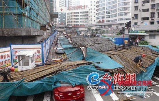 福建第一医院停车楼工地 防砸棚成砸人棚18人受伤