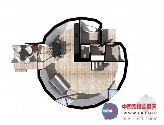 NRJA设计的可移动圆形住宅装置-建筑设计-中
