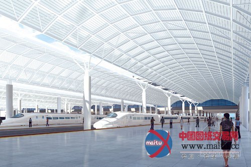 西宁站高架站房120吨大型屋盖桁架滑移成功