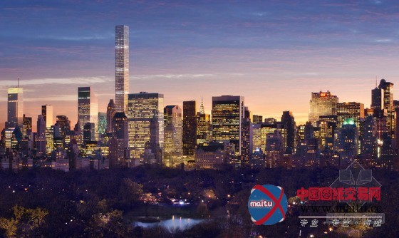 rafael vinoly的西半球最高建筑 曼哈顿1396英尺住宅大楼