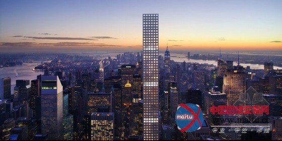 rafael vinoly的西半球最高建筑 曼哈顿1396英尺住宅大楼