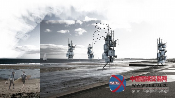 Thomas Savage设计的英国海滩“鸟巢”