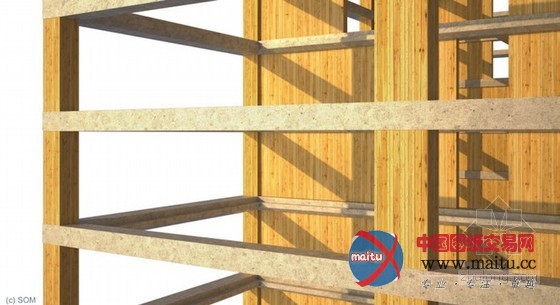 国际知名事务所SOM最新成果 使用木材建设摩天大楼 减少碳排放量