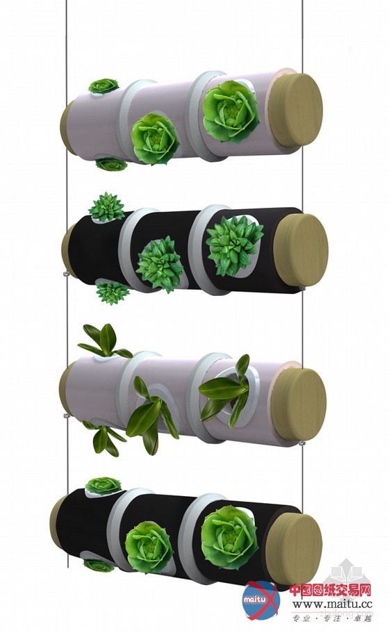 ThibautDelefortrie等设计的灯管上的香草花园