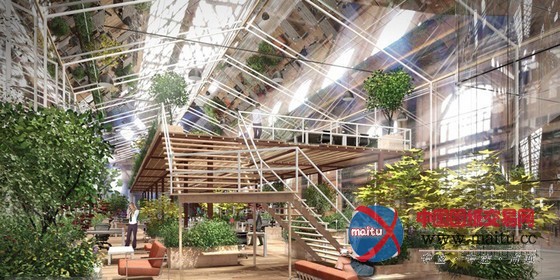 Except用废弃船坞改造成的水晶森林