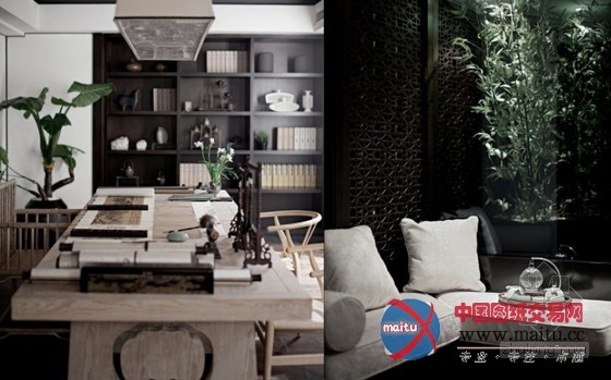 成都复地现代中式创意办公室设计-室内设计-中