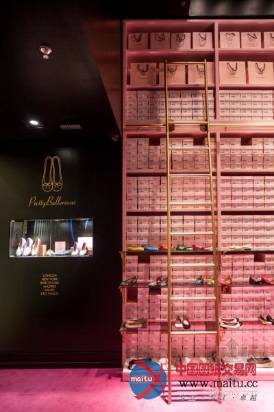 巴西Pretty Ballerinas芭蕾舞鞋专卖店装修设计