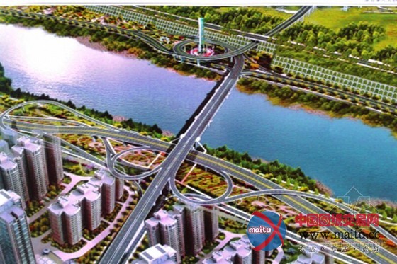 兰州将建首座双向6车道螺旋式爬升桥梁