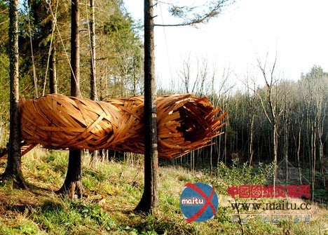 AA建筑联盟学生设计的木结构茧