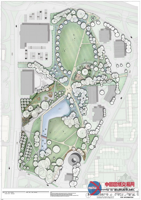 HTA设计的英国斯蒂夫尼奇城中心花园