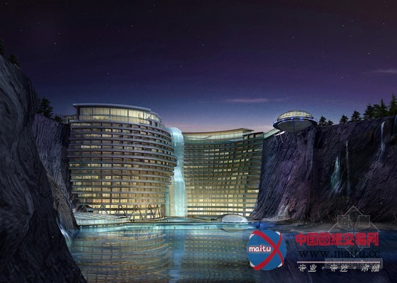 中国将建世界最大水中洞穴酒店——上海松江酒店