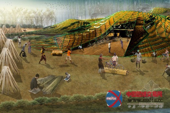 john naylor设计的“竹制lakou”房赢得福斯特奖