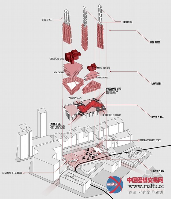 davide marchetti设计的美国底特律标志性建筑概念方案