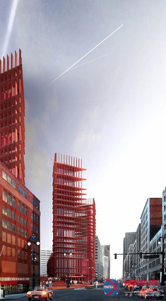 davide marchetti设计的美国底特律标志性建筑概念方案