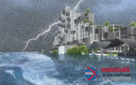 Michael Sorkin Studio设计的纽约滨水住宅