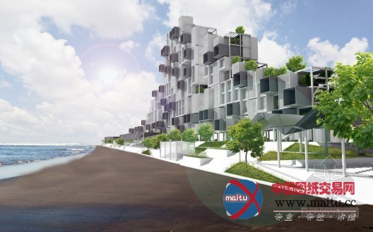 Michael Sorkin Studio设计的纽约滨水住宅